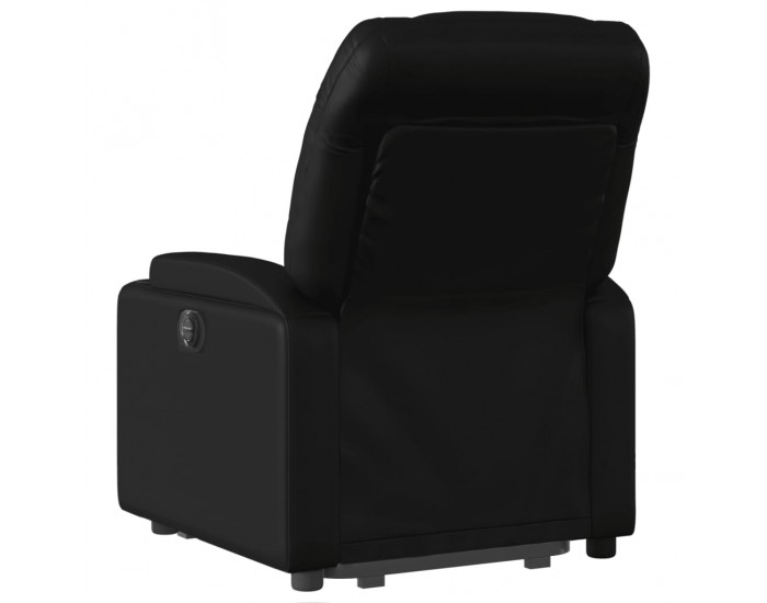 Sonata H Електрически изправящ масажен реклайнер стол, черен, еко кожа