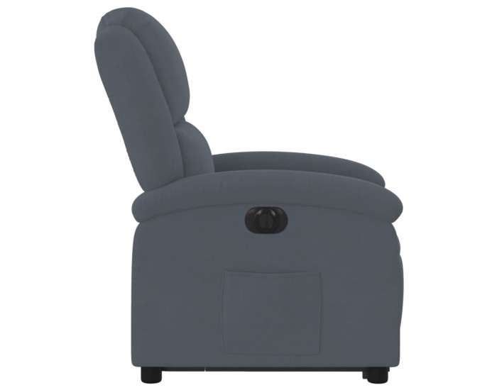 Sonata H Електрически изправящ реклайнер стол, тъмносив, кадифе