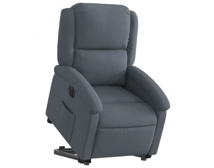 Sonata H Електрически изправящ реклайнер стол, тъмносив, кадифе