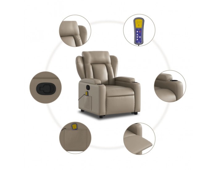 Sonata H Изправящ масажен наклоняем стол, капучино, изкуствена кожа