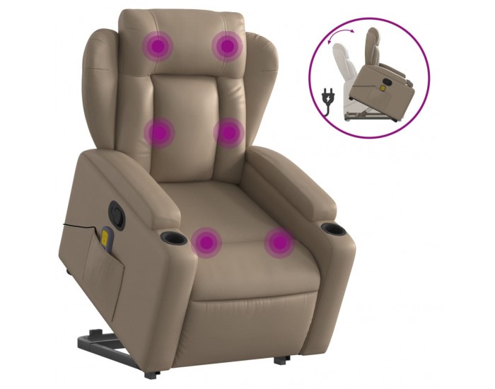 Sonata H Изправящ масажен наклоняем стол, капучино, изкуствена кожа