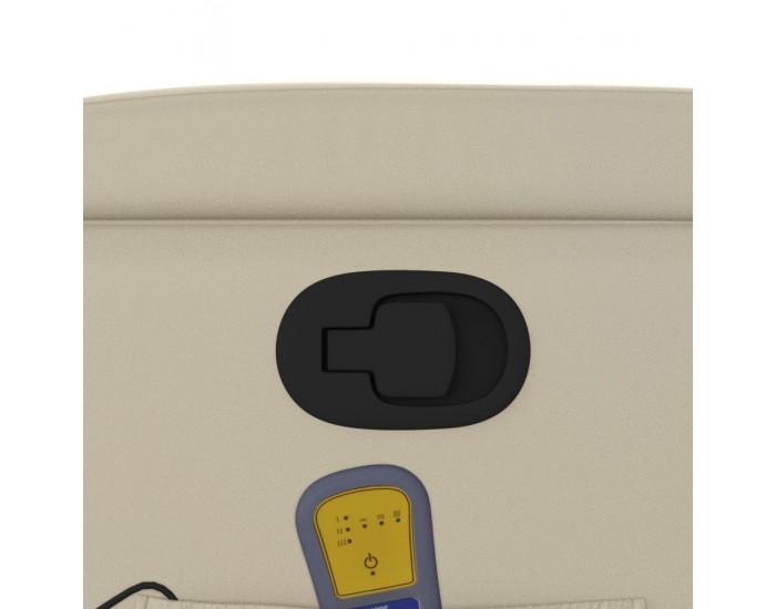 Sonata H Изправящ масажен реклайнер стол, кремав, изкуствена кожа