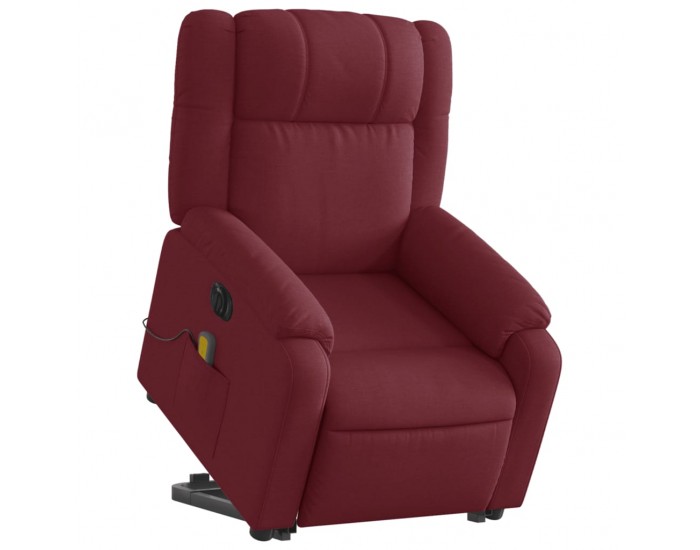 Sonata H Електрически изправящ масажен реклайнер виненочервен текстил