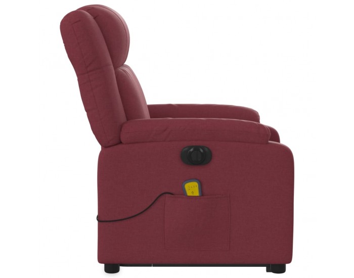 Sonata H Електрически изправящ масажен реклайнер виненочервен текстил