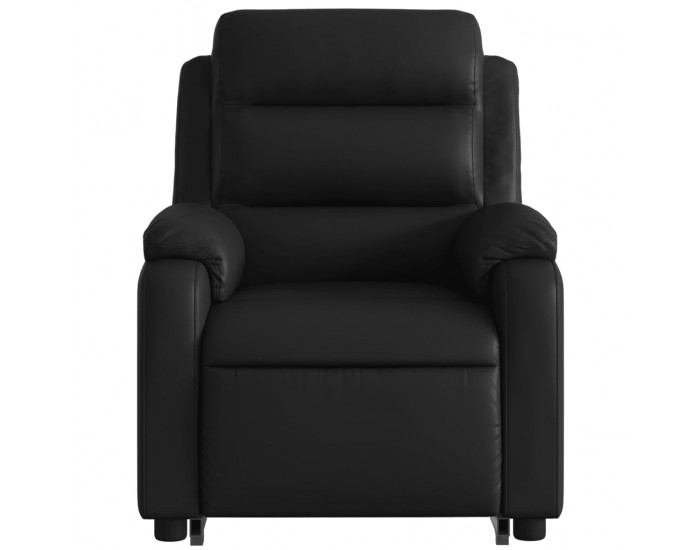 Sonata H Електрически изправящ масажен реклайнер стол, черен, еко кожа