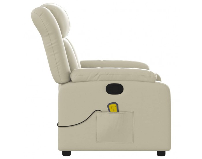 Sonata H Масажен стол реклайнер, кремав, изкуствена кожа