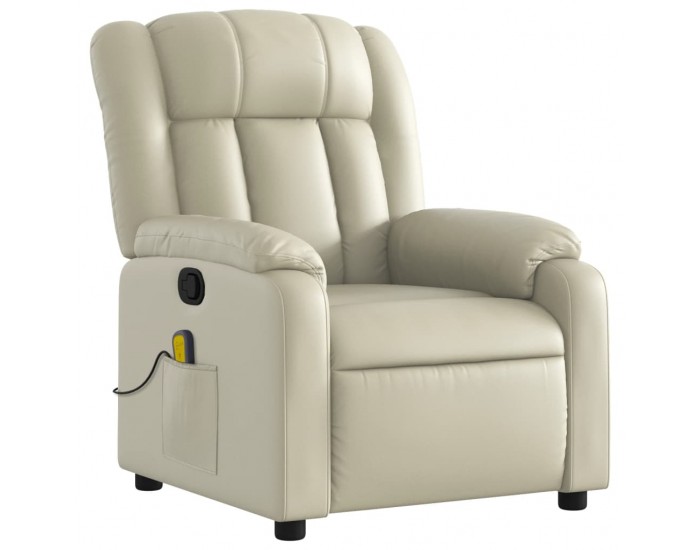 Sonata H Масажен стол реклайнер, кремав, изкуствена кожа