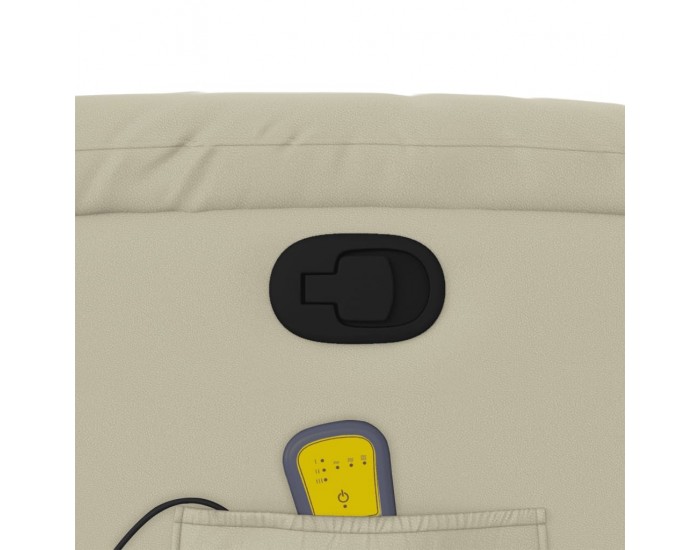 Sonata H Масажен стол реклайнер, кремав, изкуствена кожа