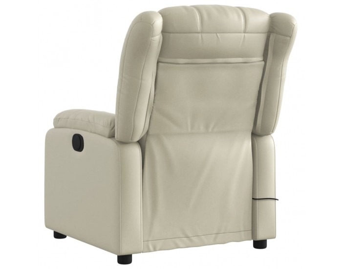 Sonata H Масажен стол реклайнер, кремав, изкуствена кожа