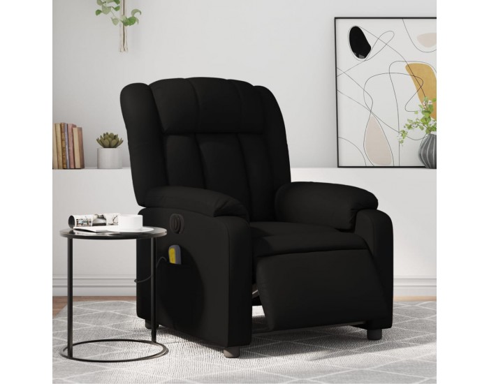 Sonata H Електрически масажен реклайнер стол, черен, изкуствена кожа