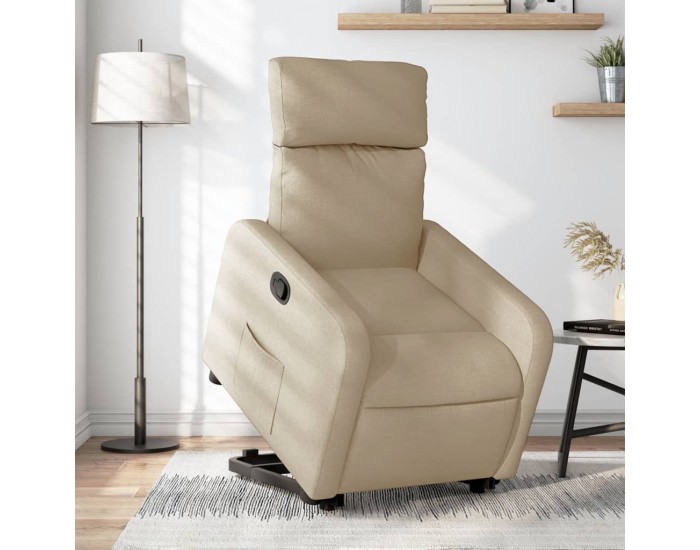 Sonata H Изправящ реклайнер стол, кремав, текстил