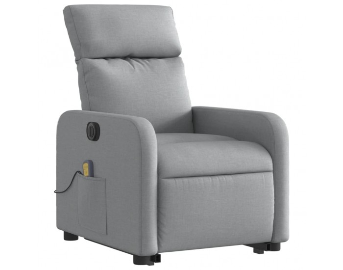 Sonata H Електрически изправящ масажен реклайнер стол светлосив текстил