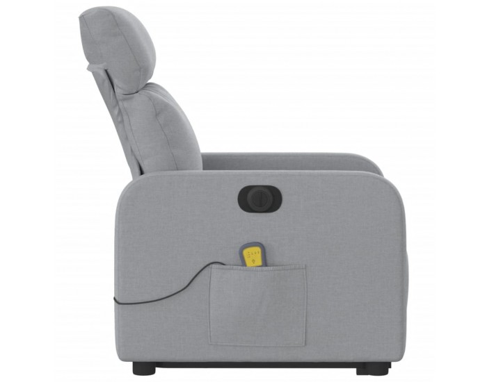 Sonata H Електрически изправящ масажен реклайнер стол светлосив текстил