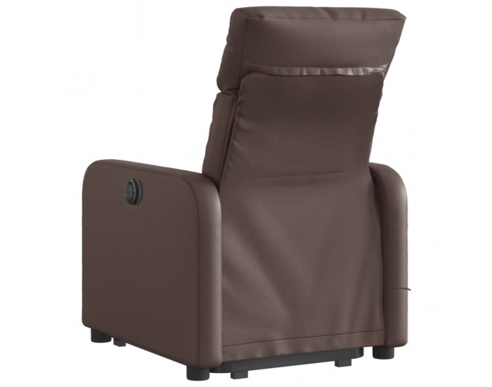 Sonata H Електрически изправящ масажен реклайнер стол, кафяв, еко кожа