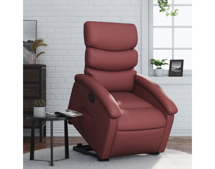 Sonata H Изправящ реклайнер стол, виненочервен, изкуствена кожа