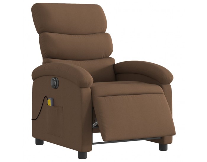 Sonata H Електрически масажен реклайнер стол, кафяв, текстил