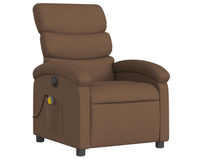 Sonata H Електрически масажен реклайнер стол, кафяв, текстил