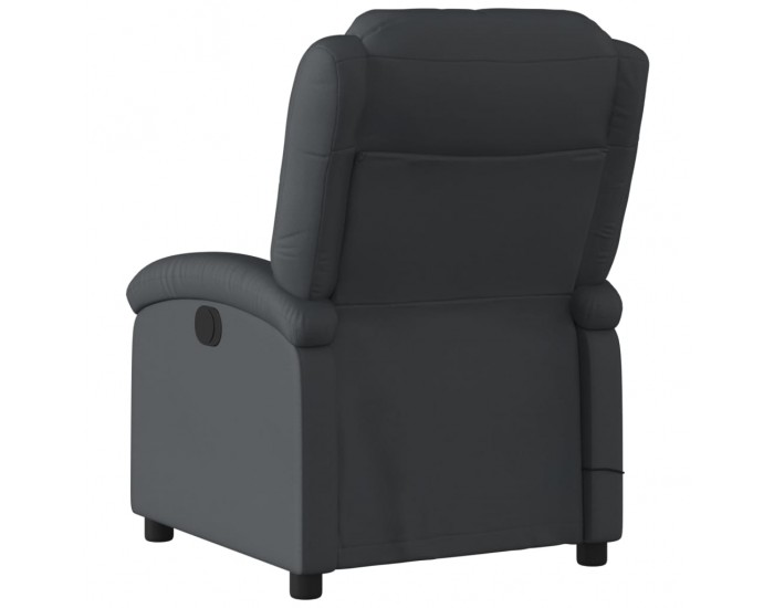 Sonata H Електрически масажен реклайнер стол, черен, естествена кожа