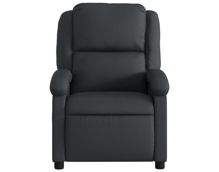 Sonata H Електрически масажен реклайнер стол, черен, естествена кожа