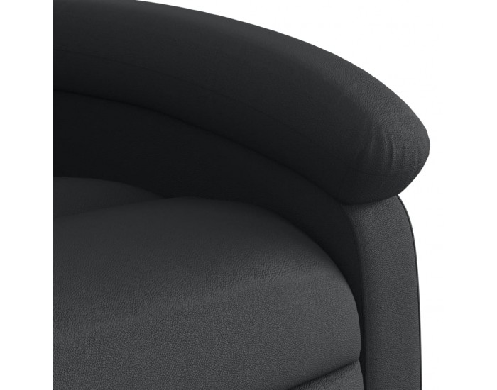 Sonata H Електрически масажен реклайнер стол, черен, естествена кожа