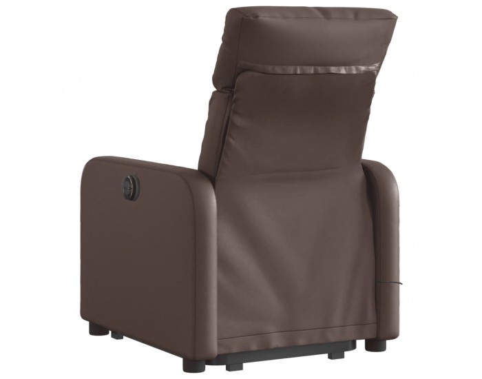 Sonata H Изправящ масажен реклайнер стол, кафяв, изкуствена кожа