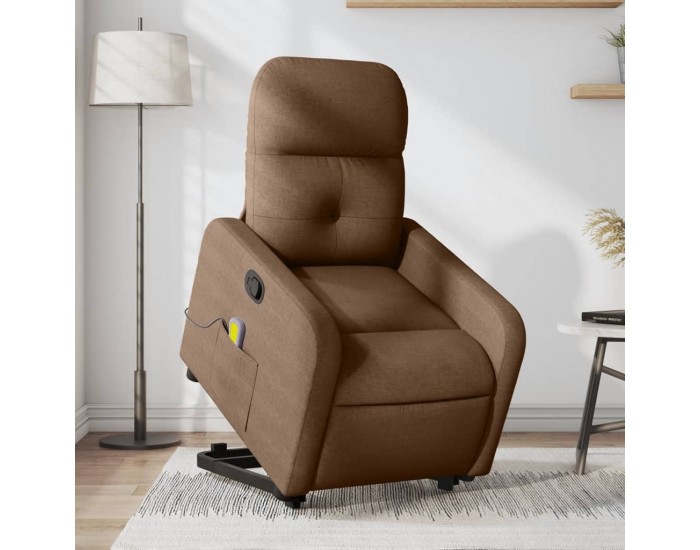 Sonata H Изправящ масажен реклайнер стол, кафяв, текстил