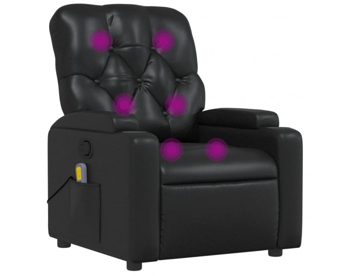 Sonata H Масажен наклоняем стол, черен, изкуствена кожа