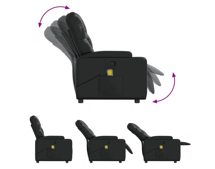 Sonata H Масажен наклоняем стол, черен, изкуствена кожа