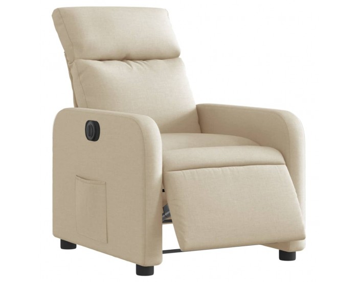 Sonata H Електрически стол реклайнер , кремав, текстил
