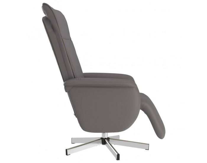 Sonata H Масажен реклайнер стол с опора за крака, сив, изкуствена кожа