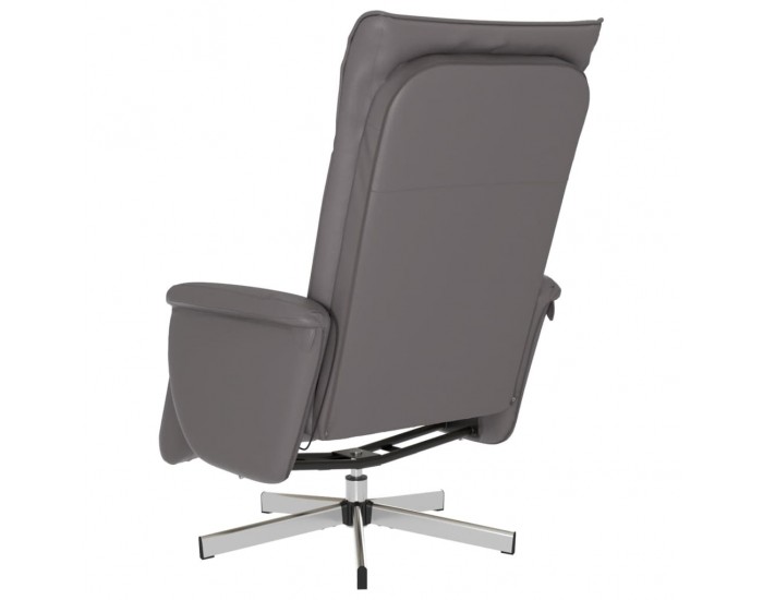 Sonata H Масажен реклайнер стол с опора за крака, сив, изкуствена кожа