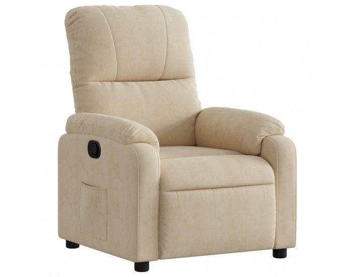 Sonata H Реклайнер стол, кремав, микрофибърен текстил