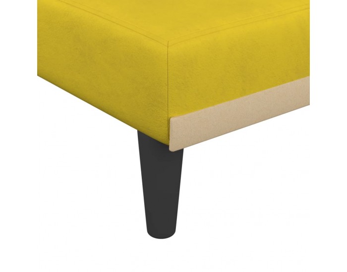 Sonata H Кушетка, жълта, кадифе