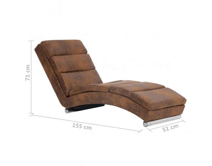 Sonata H Кушетка, кафява, изкуствен велур