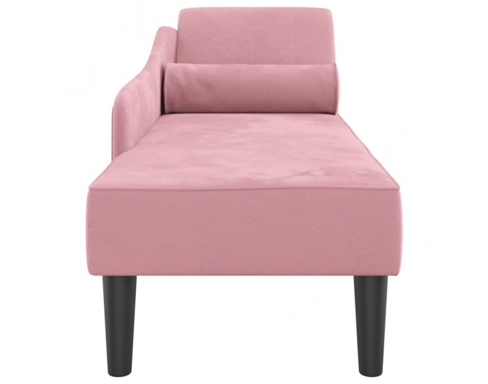 Sonata H Кушетка с възглавници, розова, кадифе