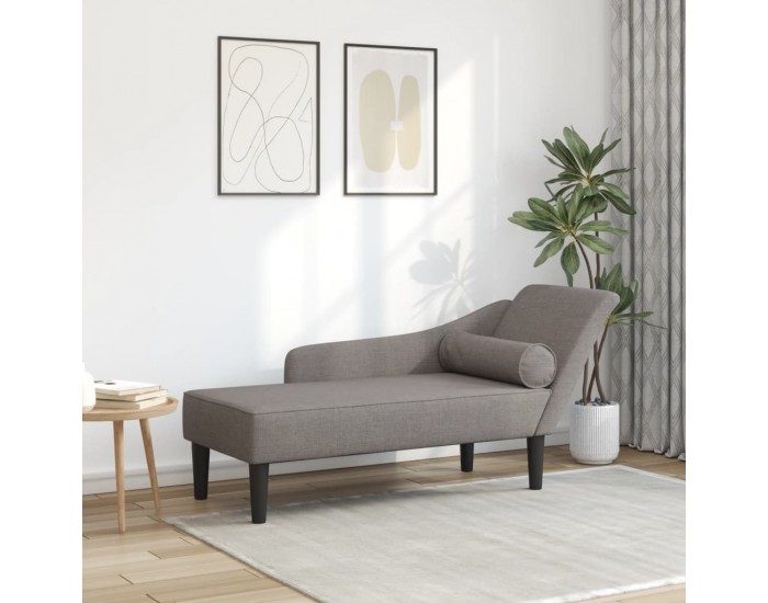 Sonata H Кушетка с възглавници, таупе, текстил