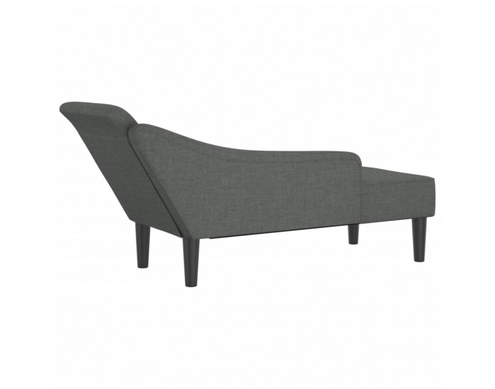 Sonata H Кушетка с възглавници, тъмносива, текстил