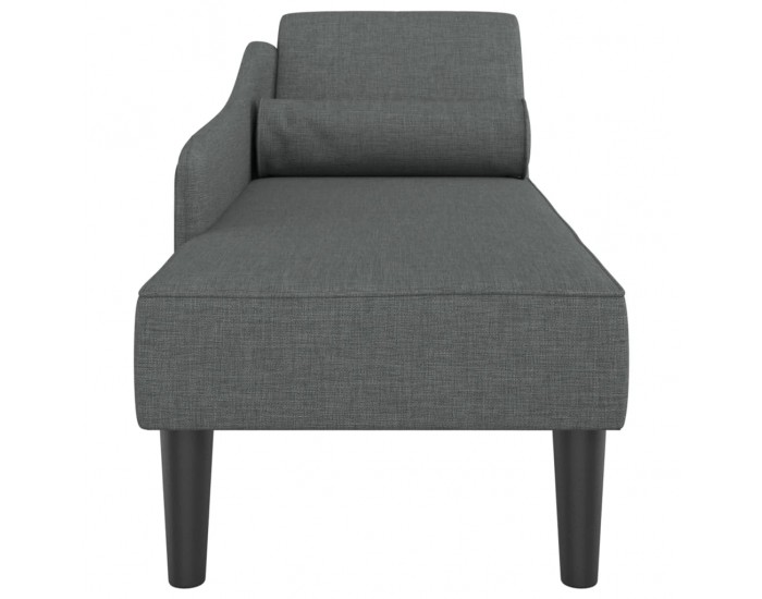 Sonata H Кушетка с възглавници, тъмносива, текстил