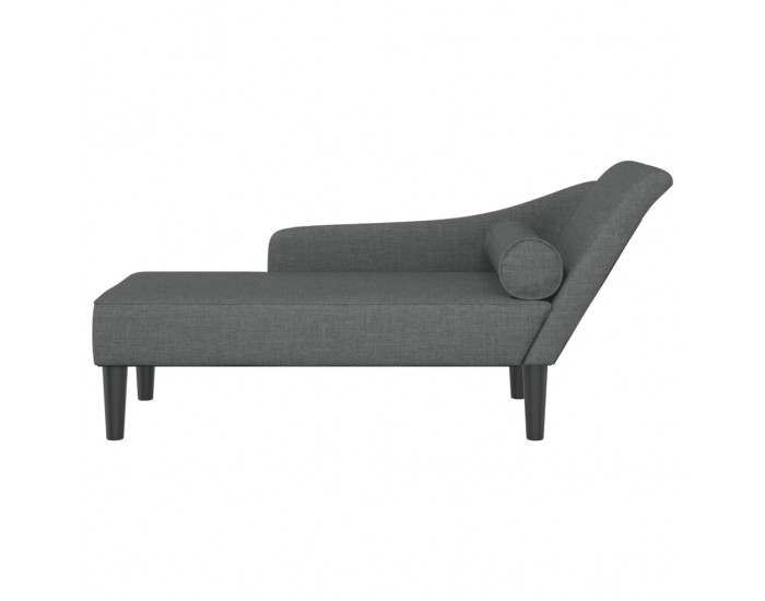 Sonata H Кушетка с възглавници, тъмносива, текстил