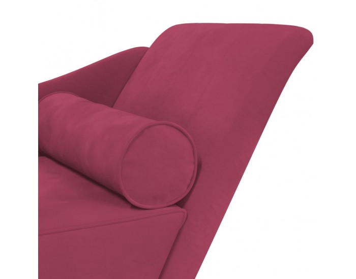 Sonata H Кушетка с възглавници, виненочервена, кадифе