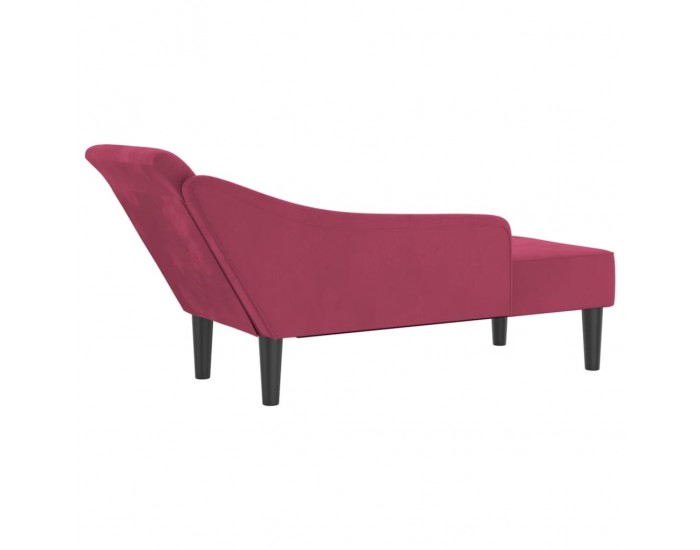 Sonata H Кушетка с възглавници, виненочервена, кадифе