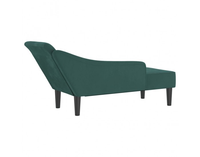 Sonata H Кушетка с възглавници, тъмнозелена, кадифе