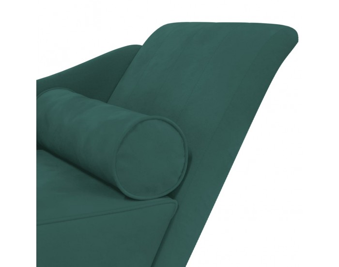 Sonata H Кушетка с възглавници, тъмнозелена, кадифе