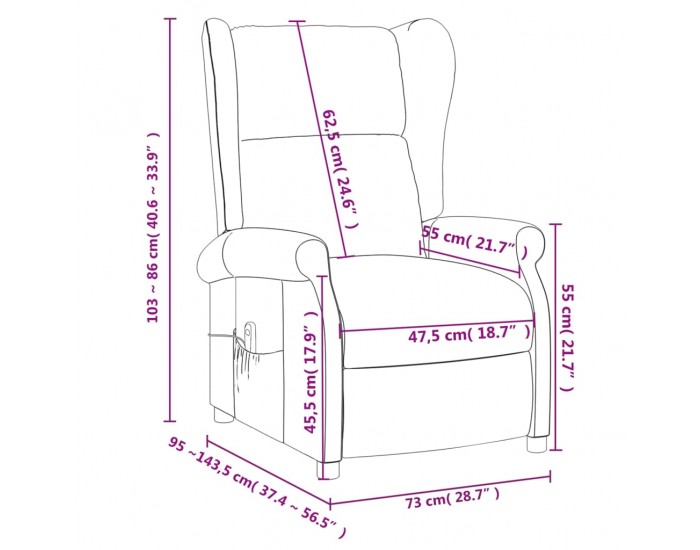 Sonata H Масажен стол, кафяв, текстил