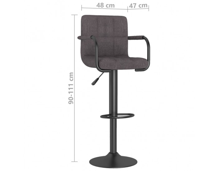 Sonata H Бар табуретки, 2 бр, таупе, текстил Sonata H Бар табуретки, 2 бр, таупе, текстил