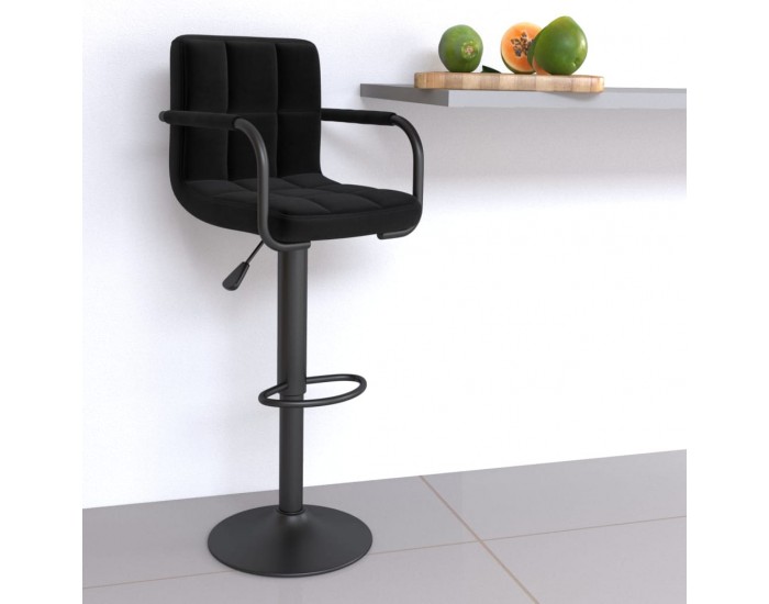 Sonata H Бар табуретка, черна, текстил