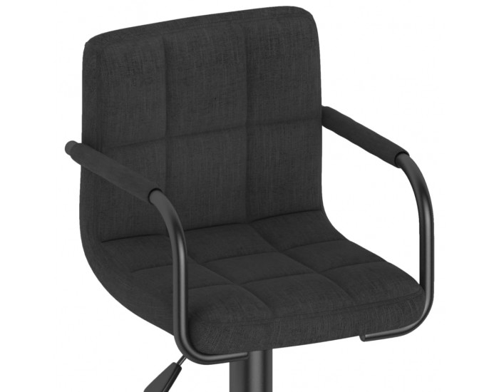 Sonata H Бар табуретка, черна, текстил