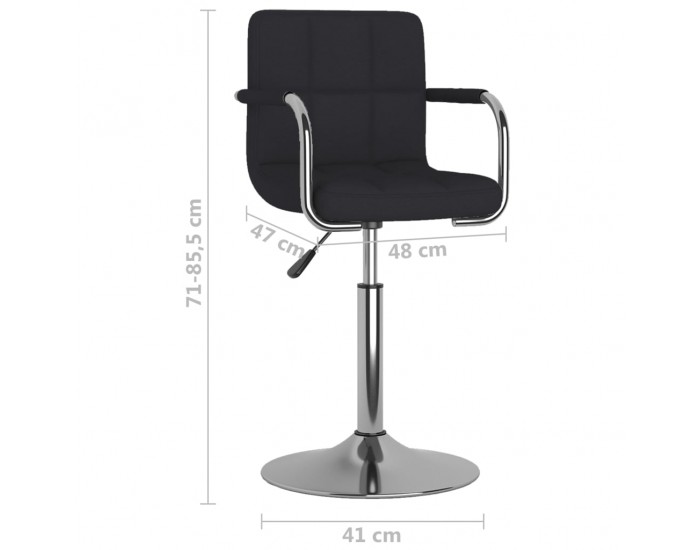 Sonata H Бар табуретка, черна, текстил