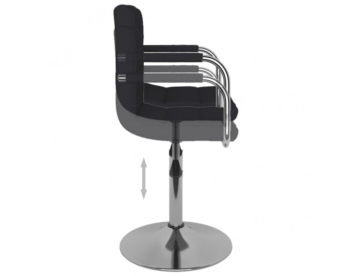 Sonata H Бар табуретка, черна, текстил