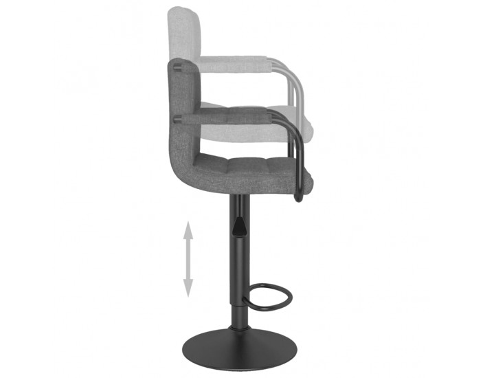 Sonata H Бар табуретка, светлосива, текстил